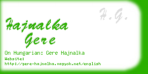hajnalka gere business card